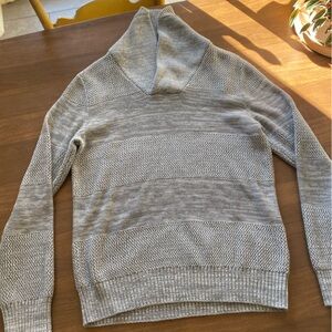 Sun + Stone Men’s Gray Turtleneck Sweater 100% Cotton - Medium